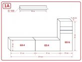 kedvencbutor.hu-concept 52 modern nappali bútor méretek ( 219 cm-es )