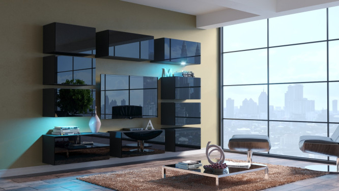 kedvencbutor.hu-next 62 modern nappali bútor magasfényű fekete